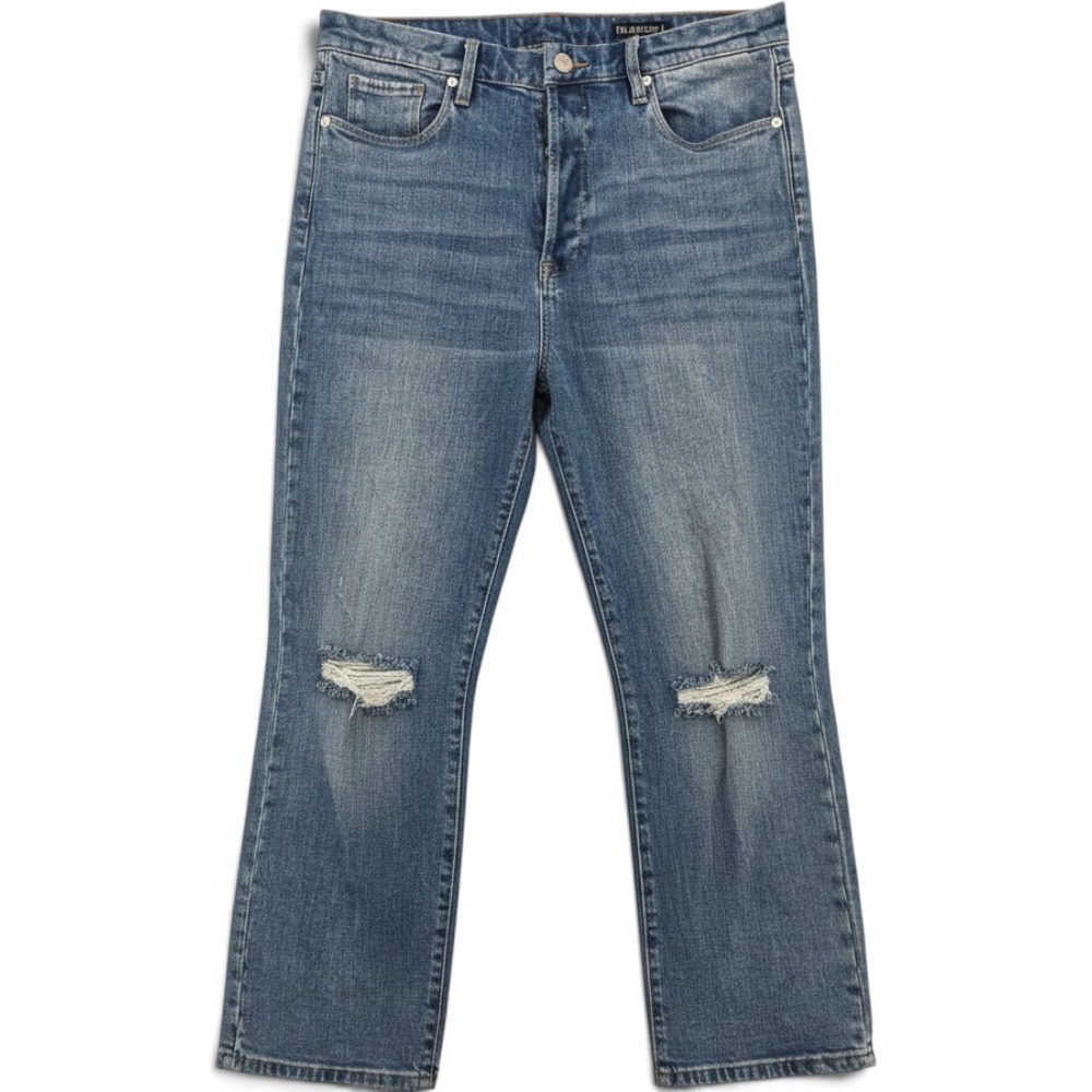 BLANKNYC Jeans Womens 30 The Baxter Blue Distressed Straight Leg EUC